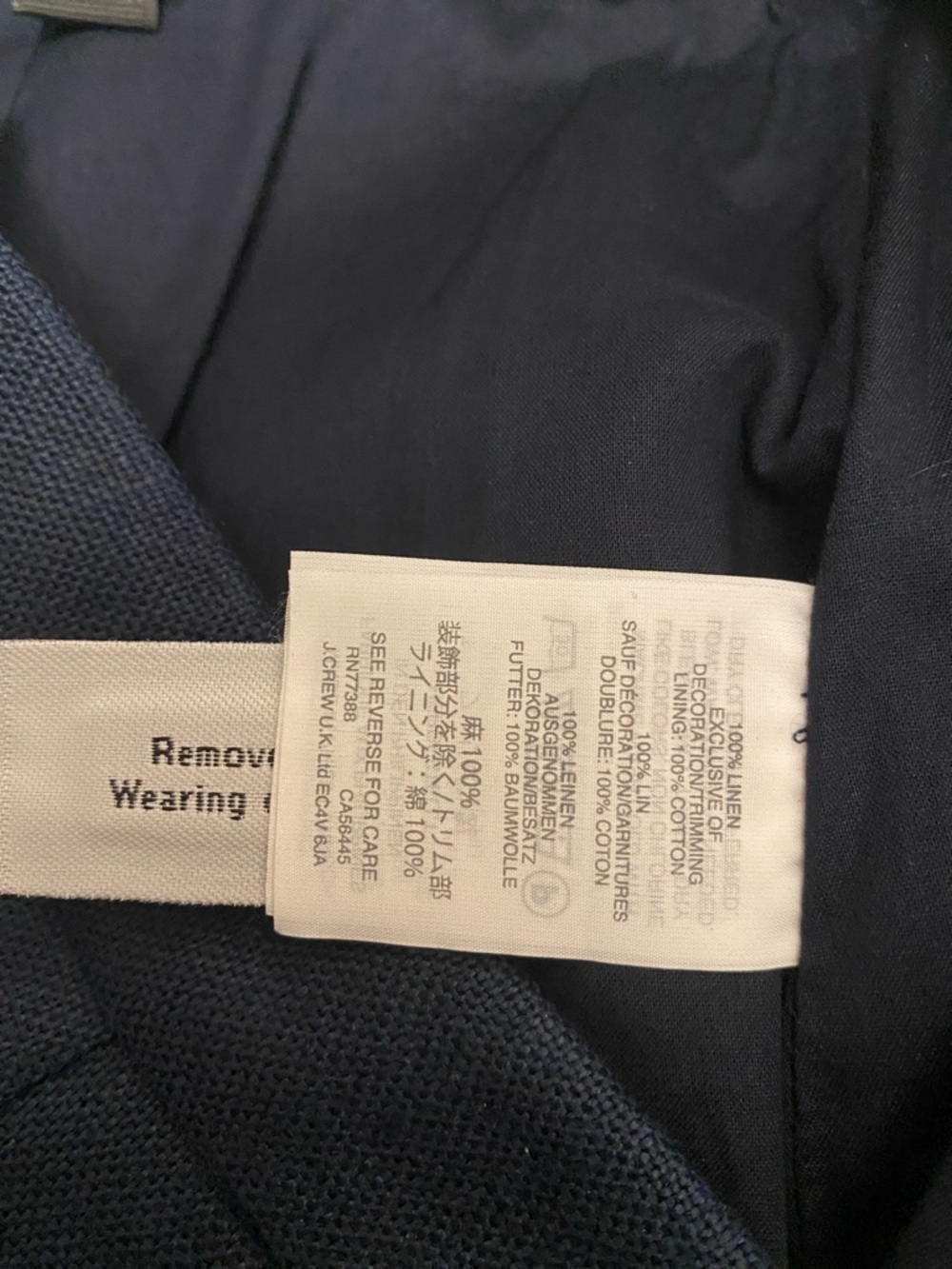 J. Crew | Skirts | J Crew Linen Pencil Skirt Navy blue 100% leinen Size 2 - Picture 7 of 9
